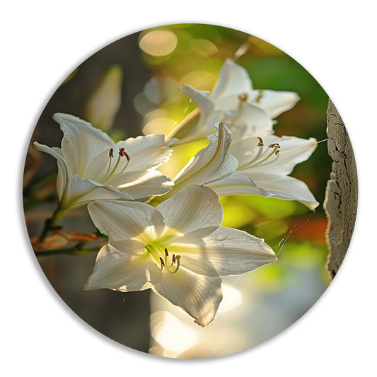 Witte lelies in de zomerzon forex muurcirkel