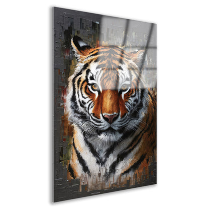 De indringende blik van de moderne tijger acrylglas