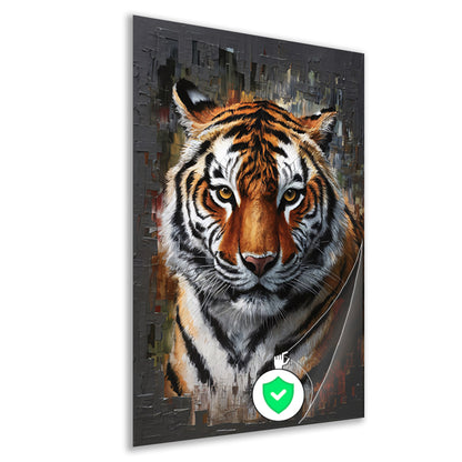 De indringende blik van de moderne tijger poster