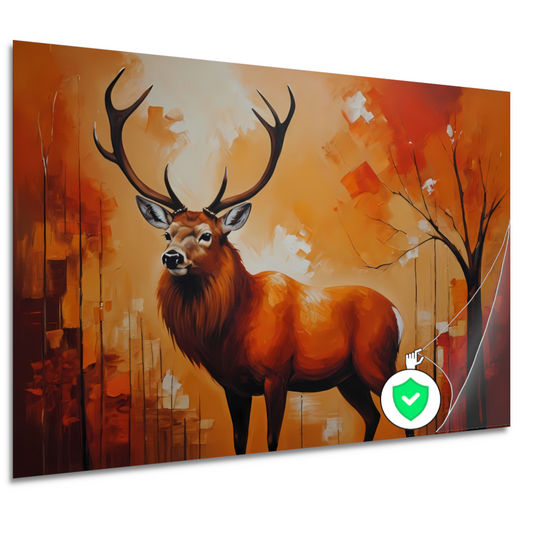 Impressionistisch Hert in Warme Herfsttinten poster