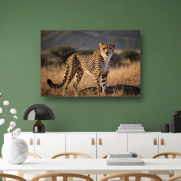 Prachtige cheeta in zijn natuurlijke omgeving poster