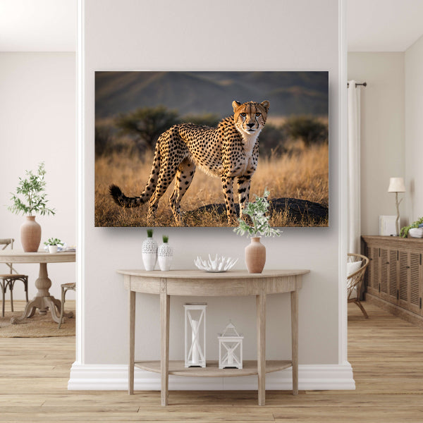 Prachtige cheeta in zijn natuurlijke omgeving poster