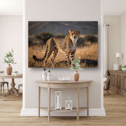 Prachtige cheeta in zijn natuurlijke omgeving poster