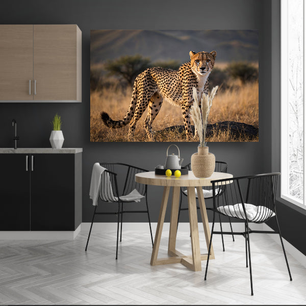 Prachtige cheeta in zijn natuurlijke omgeving poster