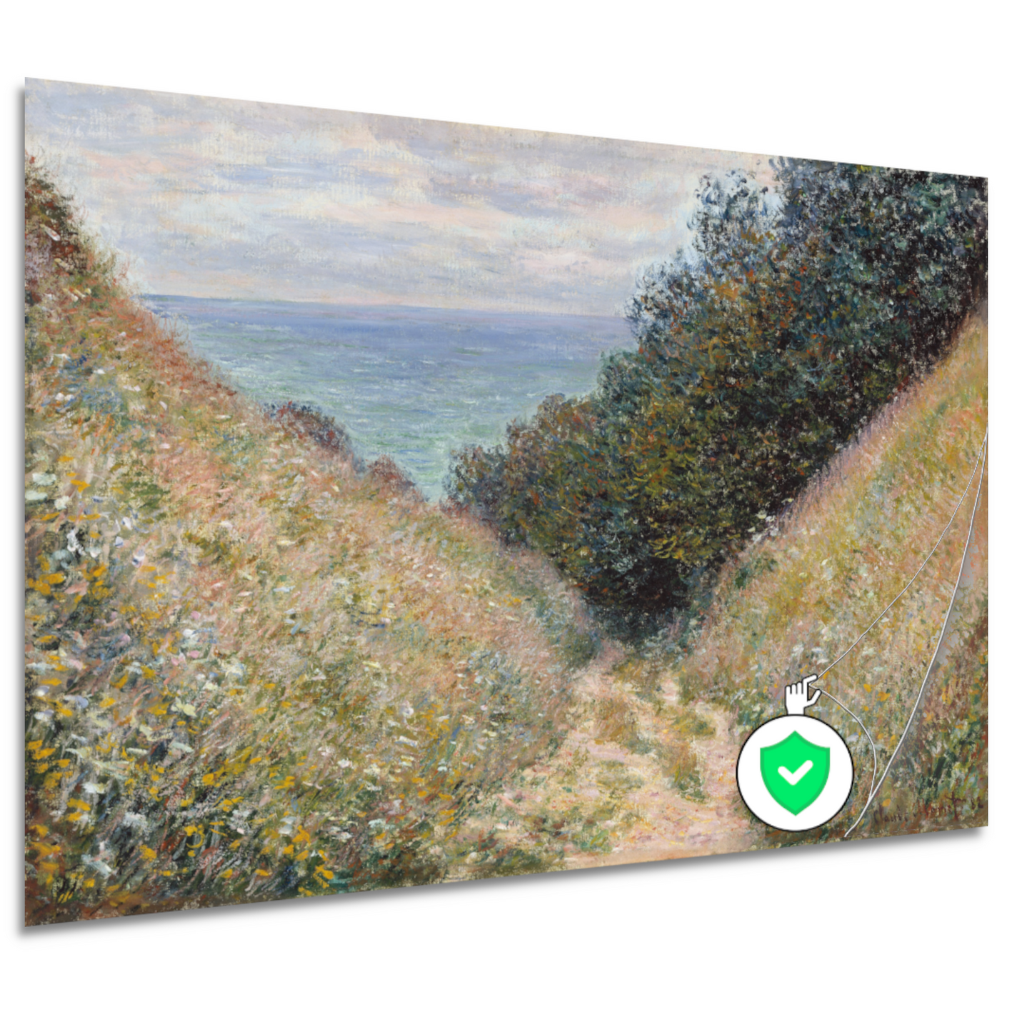 Weg bij La Cavée, Pourville - Claude Monet poster