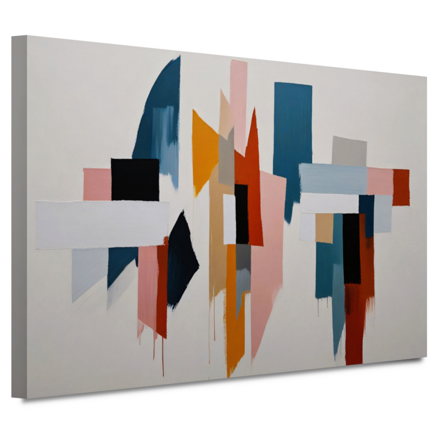 Kleurrijke abstracte vormen op canvas canvas