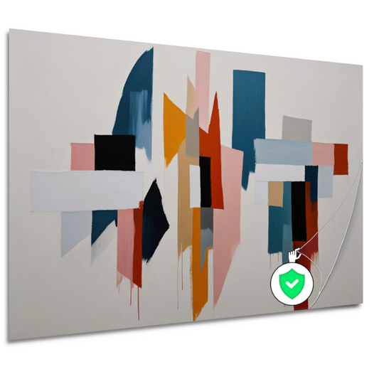 Kleurrijke abstracte vormen op canvas poster