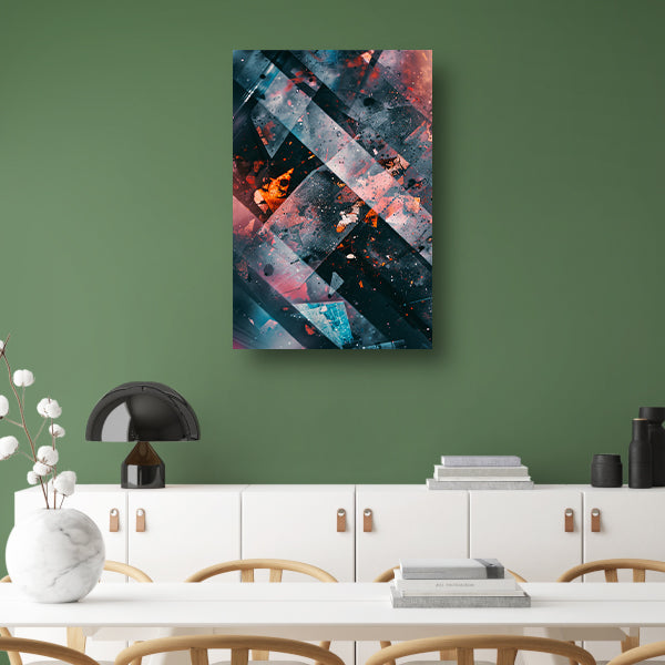 Abstract Explosie van Kleur en Beweging canvas