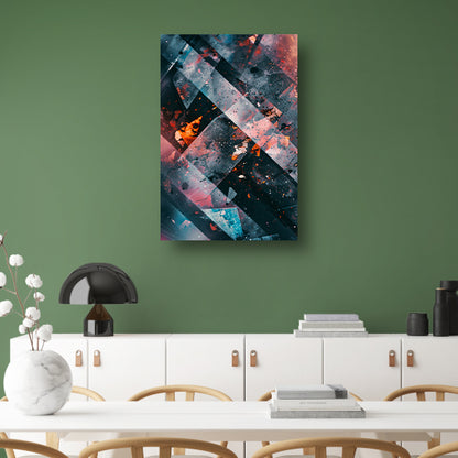Abstract Explosie van Kleur en Beweging poster