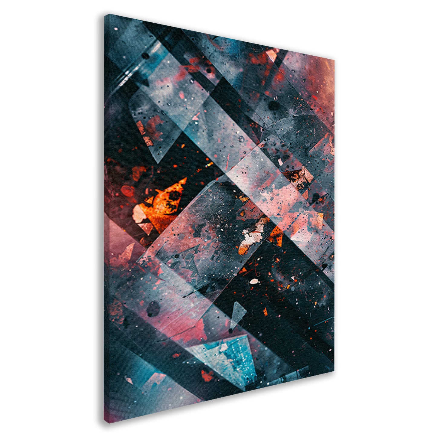 Abstract Explosie van Kleur en Beweging canvas