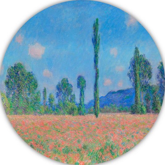 Papaverveld, Giverny - Claude Monet forex muurcirkel