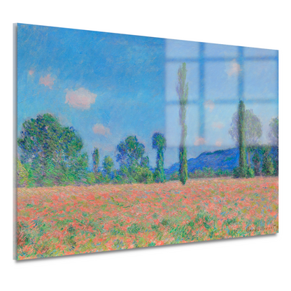 Papaverveld, Giverny - Claude Monet acrylglas