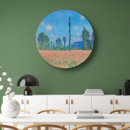 Papaverveld, Giverny - Claude Monet forex muurcirkel