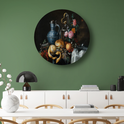 Stilleven - Jan Davidsz. de Heem aluminium muurcirkel