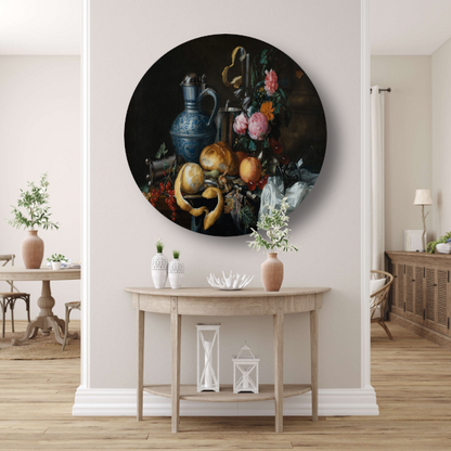 Stilleven - Jan Davidsz. de Heem aluminium muurcirkel