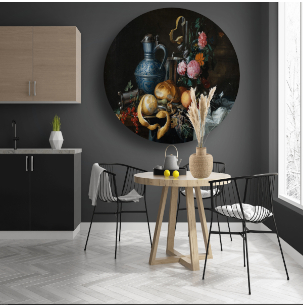 Stilleven - Jan Davidsz. de Heem aluminium muurcirkel