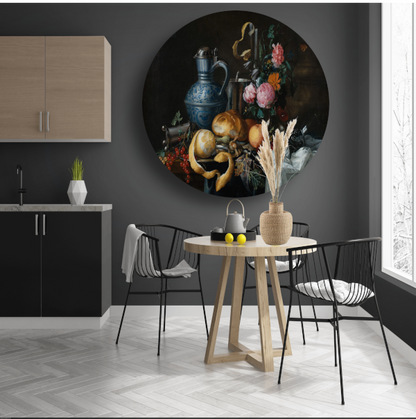 Stilleven - Jan Davidsz. de Heem aluminium muurcirkel