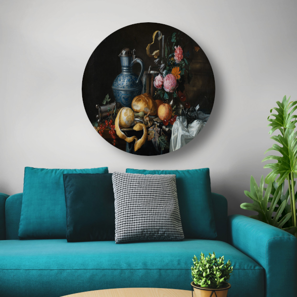 Stilleven - Jan Davidsz. de Heem aluminium muurcirkel