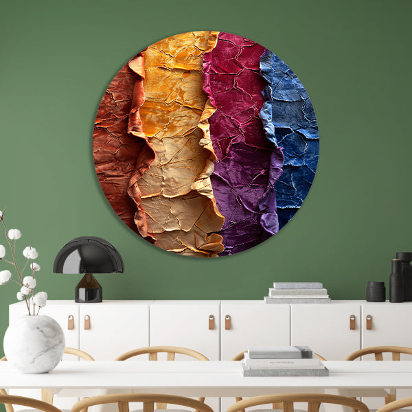 Abstract  met levendige kleuren en textuur forex muurcirkel