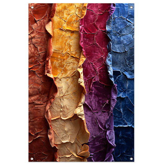 Abstract  met levendige kleuren en textuur tuinposter