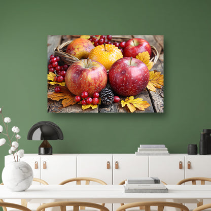 Stilleven met appels en bessen canvas