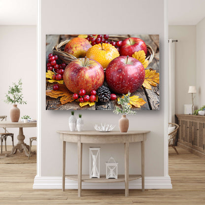 Stilleven met appels en bessen canvas