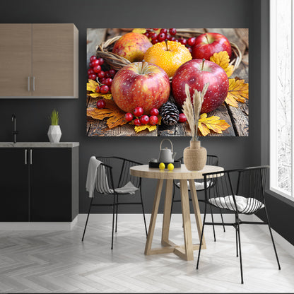 Stilleven met appels en bessen canvas