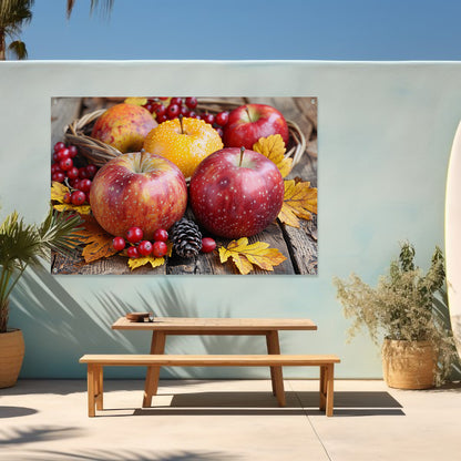 Stilleven met appels en bessen tuinposter