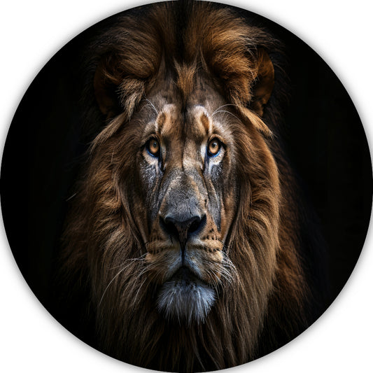 De trotse blik van de koning der dieren forex muurcirkel