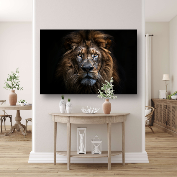 De trotse blik van de koning der dieren poster