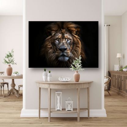 De trotse blik van de koning der dieren acrylglas