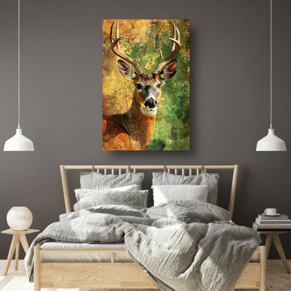 Dynamisch abstract schilderij met kubistische figuren acrylglas