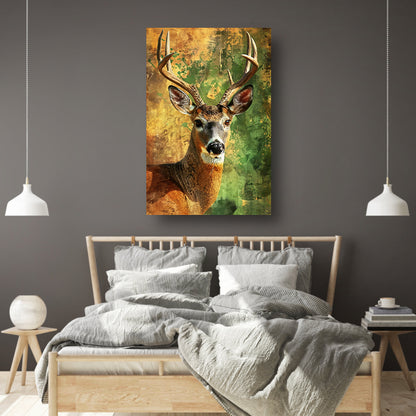 Dynamisch abstract schilderij met kubistische figuren acrylglas