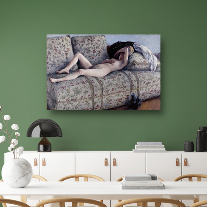 Naakt op een sofa - Gustave Caillebotte poster