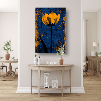 Abstracte tulpen kunst met levendige kleuren acrylglas