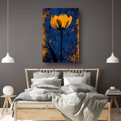 Abstracte tulpen kunst met levendige kleuren acrylglas