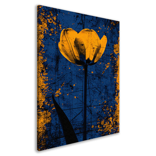 Abstracte tulpen kunst met levendige kleuren canvas