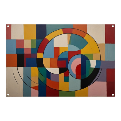 Abstracte Geometrische Kleurrijke Harmonie tuinposter