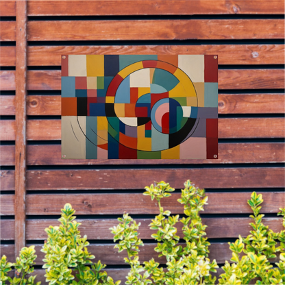 Abstracte Geometrische Kleurrijke Harmonie tuinposter