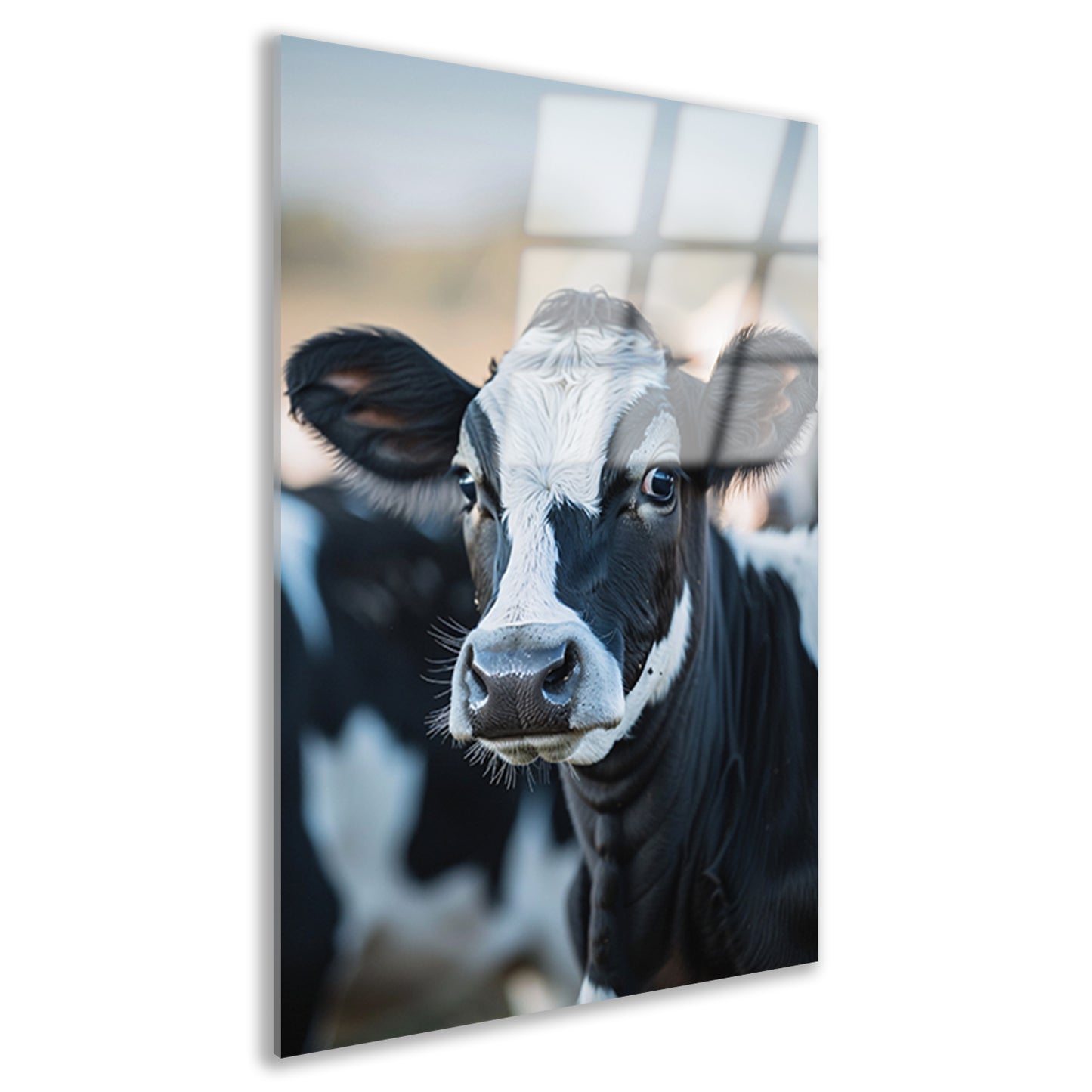 Portret van een Nieuwsgierige Koe acrylglas
