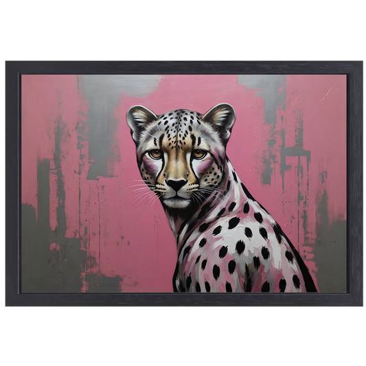 De Verfijnde Wildernis - Hyperrealistisch Luipaard canvas met baklijst