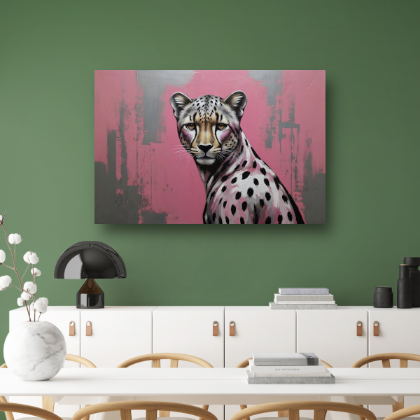 De Verfijnde Wildernis - Hyperrealistisch Luipaard canvas met baklijst