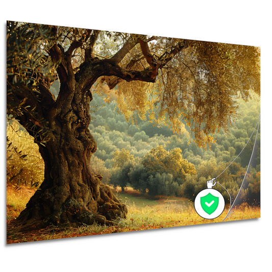 Impressionistische boom in bos poster