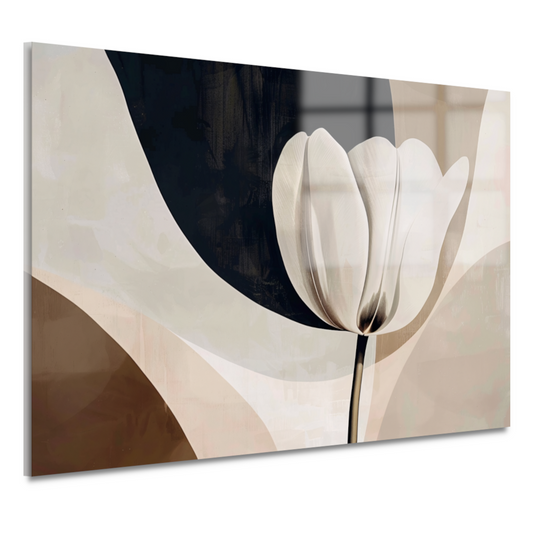 Abstracte Tulp in Monochrome Tinten acrylglas