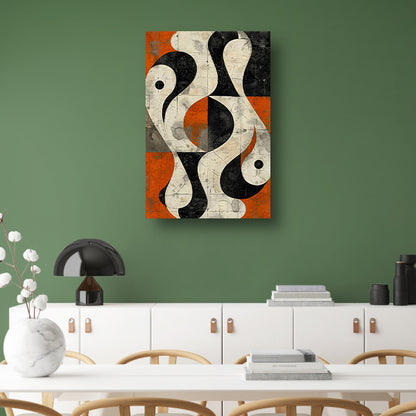 Abstract Kunstwerk met Contrasterende Vormen canvas