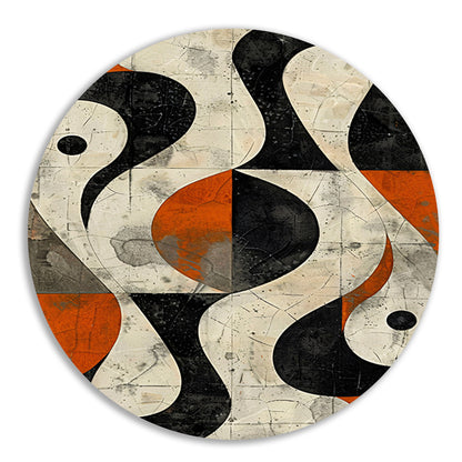 Abstract Kunstwerk met Contrasterende Vormen forex muurcirkel