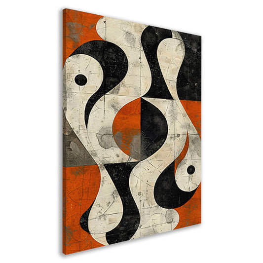 Abstract Kunstwerk met Contrasterende Vormen canvas