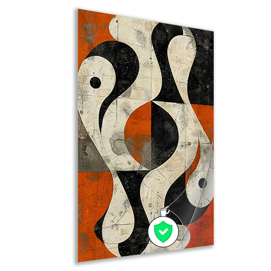 Abstract Kunstwerk met Contrasterende Vormen poster
