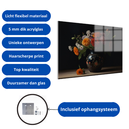 Eiffeltoren als prehistorische rotstekening acrylglas