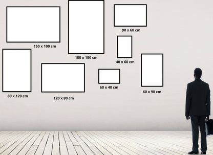 Minimalistische cirkel compositie tuinposter